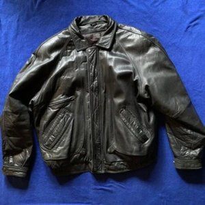 Verducci Men's Black Leather Jacket XL